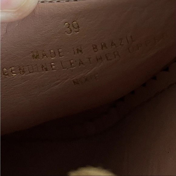 Anthropologie Miss Albright Ruffle Peep Toe Brown Leather Bootie Sz 39 US 8.5 - Picture 3 of 13